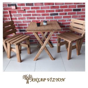 2 Sandalye Tek Masa