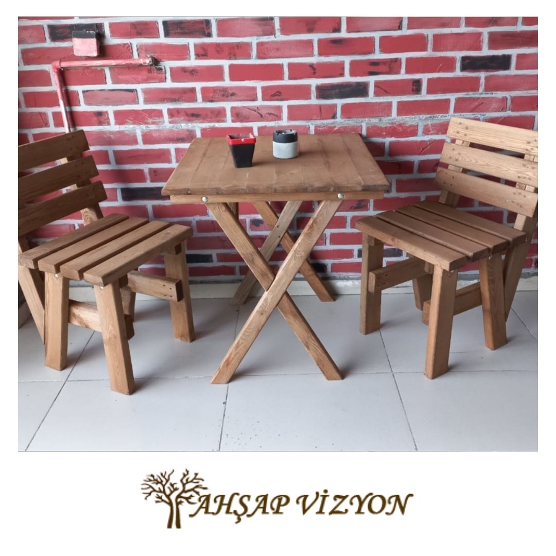 2 Sandalye Tek Masa