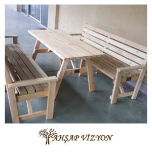 Ahşap Bahçe Oturma Grubu