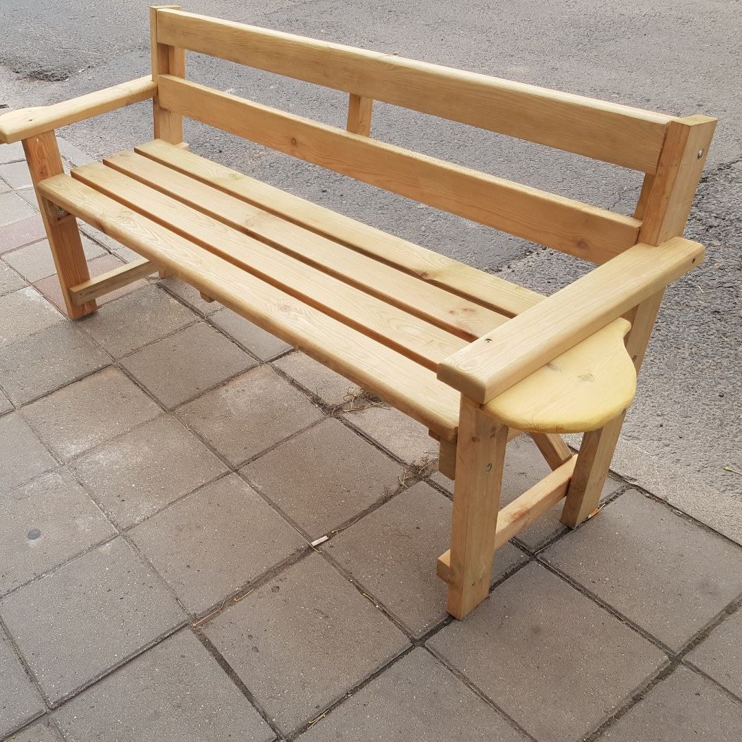 Ahşap Kolçaklı Bank - Görsel 4